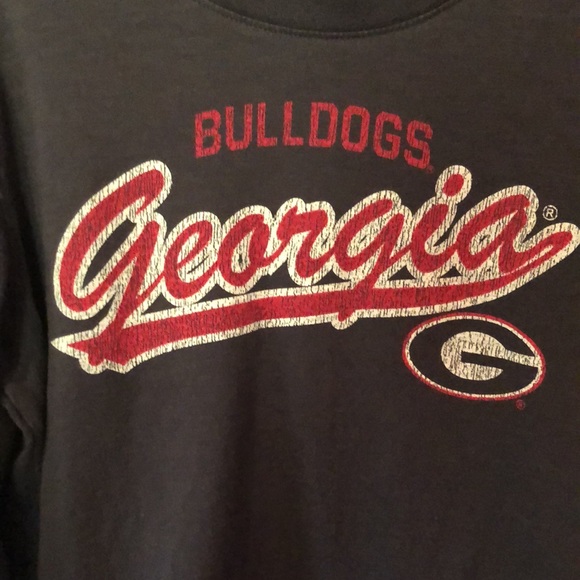 Georgia Bulldogs Light Black/Dark Gray LS T-Shirt Boys Youth Large L 16-18 - Picture 3 of 13